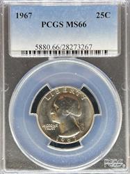 1967 Washington Quarter MS66 PCGS