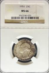 1951 Washington Quarter MS66 NGC