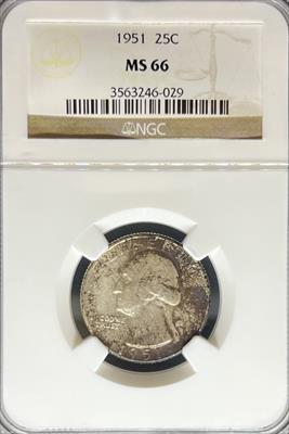1951 Washington Quarter MS66 NGC