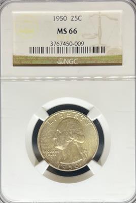 1950 Washington Quarter MS66 NGC