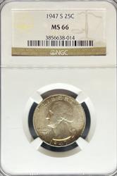 1947-S Washington Quarter MS66 NGC