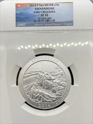 2014 5oz America the Beautiful Shenandoah SP70 NGC Early Release
