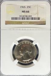 1965 Washington Quarter MS66 NGC