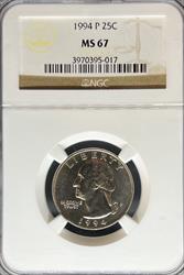 1994 Washington Quarter MS67 NGC