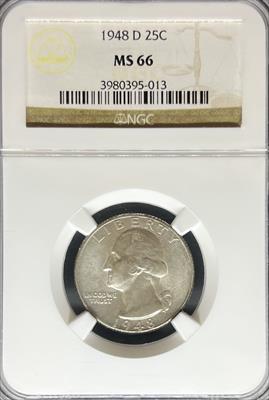 1948-D Washington Quarter MS66 NGC