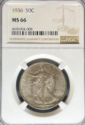 1936 Walking Liberty Half Dollar MS66 NGC