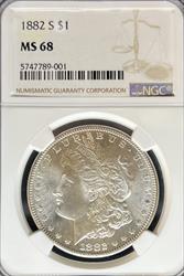 1882-S Morgan Dollar MS68 NGC