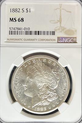 1882-S Morgan Dollar MS68 NGC
