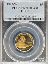 1997-W G$5 FDR PR69DCAM PCGS PR70DCAM