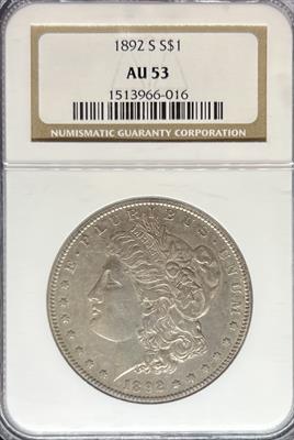 1892-S Morgan Dollar AU53 NGC