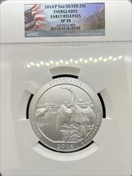 2014 5oz America the Beautiful Everglades SP70 NGC Early Release