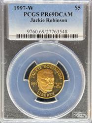 1997-W G$5 Jackie Robinson PR69DCAM PCGS