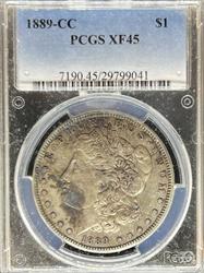 1889-CC Morgan Dollar XF45 PCGS