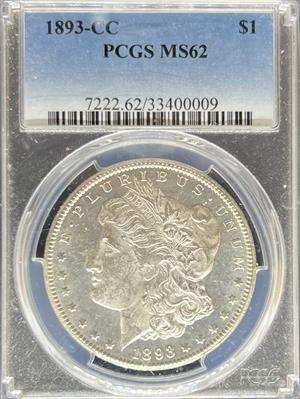 1893-CC Morgan Dollar MS62 PCGS