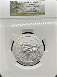 2016 5oz America the Beautiful Shawnee SP70 NGC Early Release