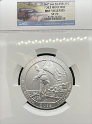 2016 5oz America the Beautiful Fort Moultrie SP70 NGC First Release