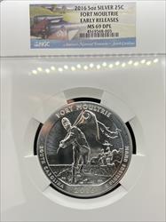 2016 5oz America the Beautiful Fort Moultrie MS69DPL NGC Early Release
