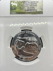 2017 5oz America the Beautiful Effigy Mounds MS69DPL NGC Early Release