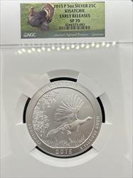2015 5oz America the Beautiful Kisatchie SP70 NGC Early Release
