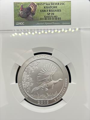 2015 5oz America the Beautiful Kisatchie SP70 NGC Early Release