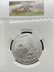 2015 5oz America the Beautiful Blue Ridge SP70 NGC Early Release