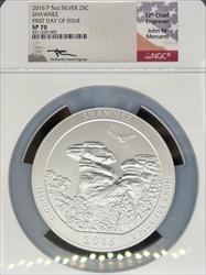 2016 5oz America the Beautiful Shawnee MS69DPL NGC FDI SP70