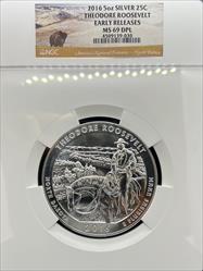 2016 5oz America the Beautiful Theodore Roosevelt MS69DPL NGC Early Release