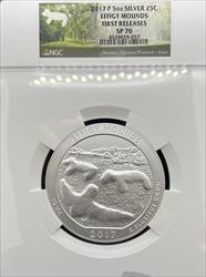 2017 5oz America the Beautiful Effigy Mounds SP70 NGC First Release