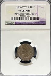 1866 T2 Indian Cent VF Details NGC VF DETAILS