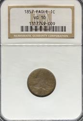 1857 Flyinig Eagle Cent VG10 NGC