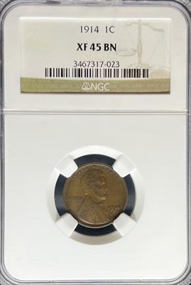 1914 Lincoln Cent XF45BN NGC