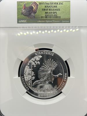2015 5oz America the Beautiful Kisatchie MS69DPL NGC First Release