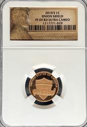 2010-S Lincoln Cent PF69UCAM NGC Union Shield