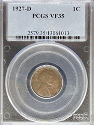 1927-D Lincoln Cent VF35 PCGS
