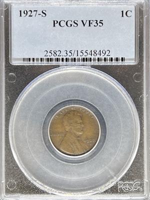 1927-S Lincoln Cent VF35 PCGS