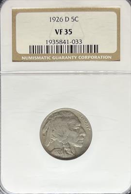 1926-D Buffalo Nickel VF35 NGC