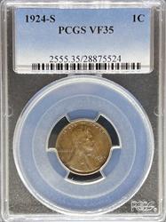 1924-S Lincoln Cent VF35 PCGS