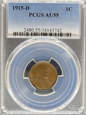 1915-D Lincoln Cent AU55 PCGS