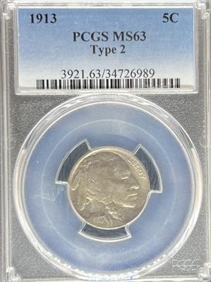 1913 T2 Buffalo Nickel MS63 PCGS