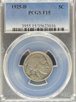 1925-D Buffalo Nickel F15 PCGS