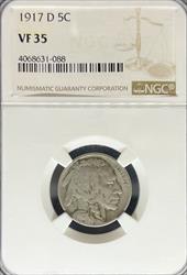 1917-D Buffalo Nickel VF35 NGC