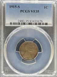 1915-S Lincoln Cent VF35 PCGS