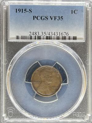 1915-S Lincoln Cent VF35 PCGS