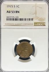 1915-S Lincoln Cent AU53BN NGC