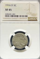 1916-D Buffalo Nickel XF45 NGC