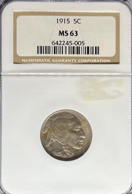 1915 Buffalo Nickel MS63 NGC