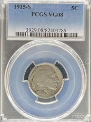 1915-S Buffalo Nickel VG8 PCGS
