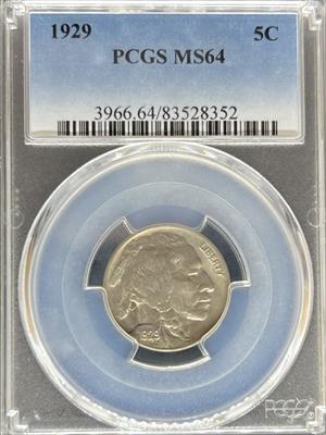 1929 Buffalo Nickel MS64 PCGS