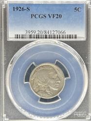 1926-S Buffalo Nickel VF20 PCGS