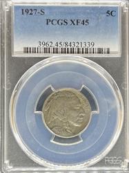 1927-S Buffalo Nickel XF45 PCGS